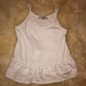 LOFT White Peplum Tank